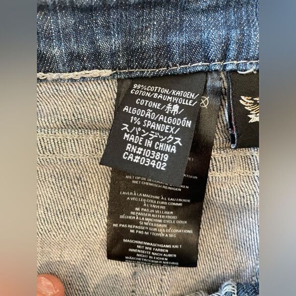 Vintage Harley Davidson Mid Rise Bootcut Jeans Rhinestones & Bling Womens Sz 10P - Picture 7 of 13